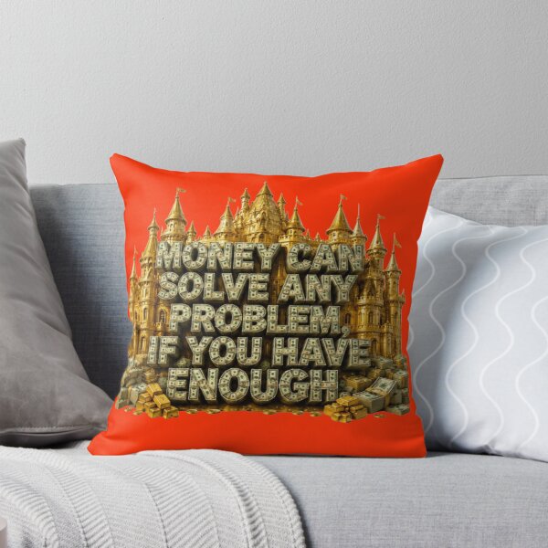 Item preview, Money Can Solve Any Problem Quote - Luxury Golden Castle Sticker designed and sold by Scro-Ciob-Shop.