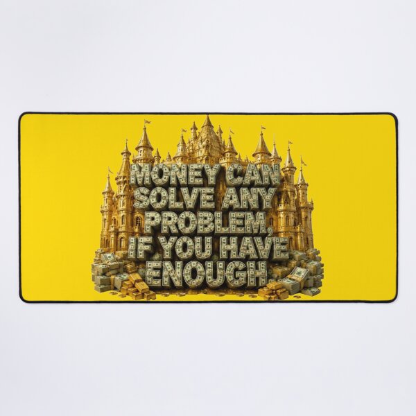 Item preview, Money Can Solve Any Problem Quote - Luxury Golden Castle Sticker designed and sold by Scro-Ciob-Shop.