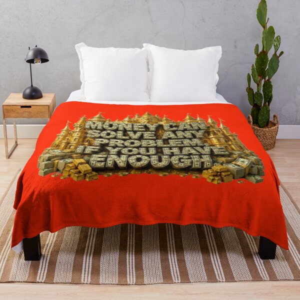 Item preview, Money Can Solve Any Problem Quote - Luxury Golden Castle Sticker designed and sold by Scro-Ciob-Shop.