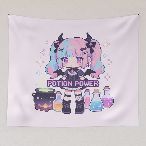 Item preview, Potion Power Cute Witch Pixel Art - Kawaii Magic Alchemist designed and sold by PotionPixelArt.