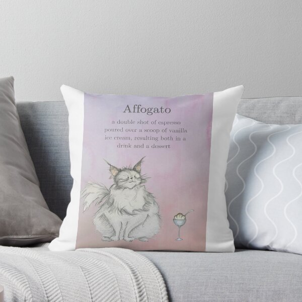 Item preview, Coffee Shop Coffees explained by Cats and Dogs Affogato Print designed and sold by castawayscot.