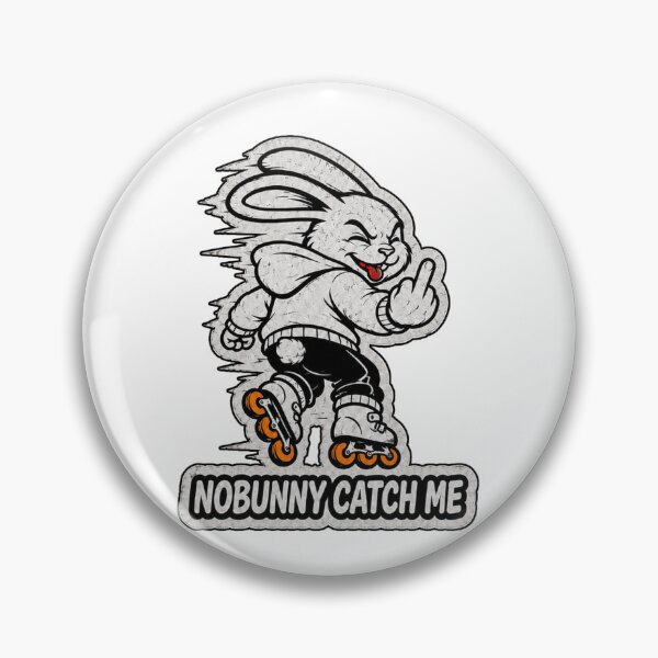 Item preview, No Bunny Catches Me – Funny Roller Skating Bunny Sticker, T-Shirt & Hoodie designed and sold by bunnymode.