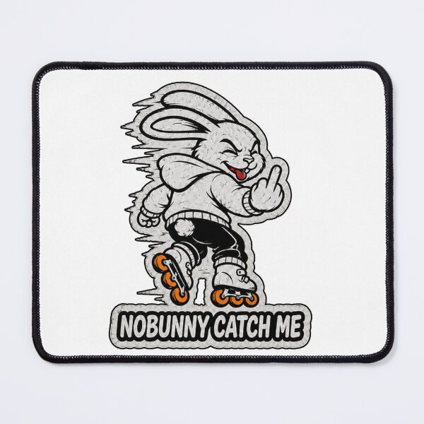 Item preview, No Bunny Catches Me – Funny Roller Skating Bunny Sticker, T-Shirt & Hoodie designed and sold by bunnymode.
