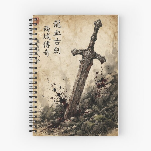 Item preview, The Legendary Blade and Dragon’s Legacy Sumi-e Ink Wash designed and sold by DuckOddity.