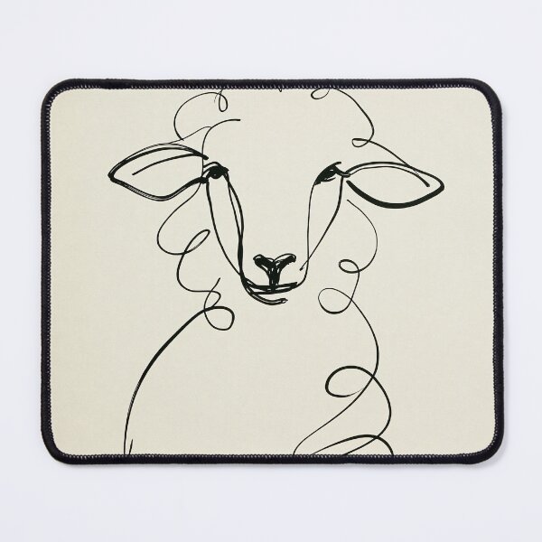 Item preview, Minimalist Sheep Line Drawing designed and sold by lautir.