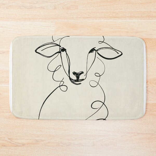 Item preview, Minimalist Sheep Line Drawing designed and sold by lautir.
