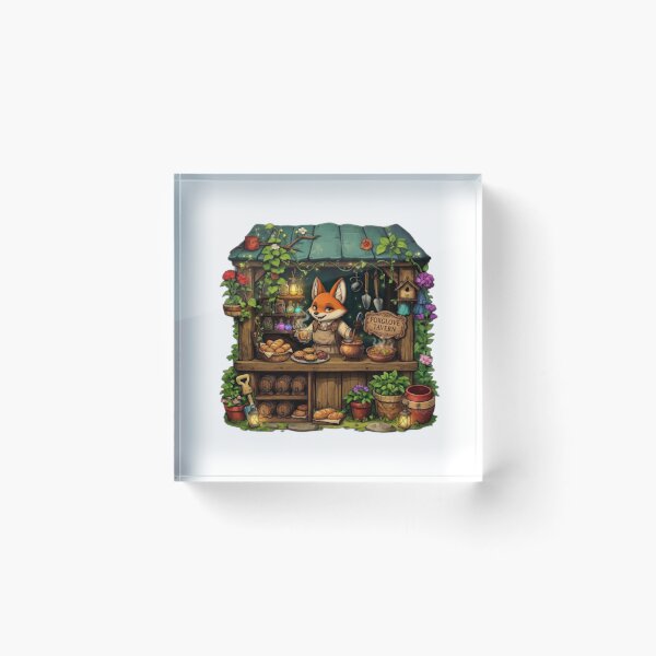 Item preview, Foxglove Tavern | Cozy Woodland Inn | Enchanted Fox Tavern Keeper | Fantasy Cottagecore Pub | Magical Forest Café | Whimsical Sticker designed and sold by MrDev.