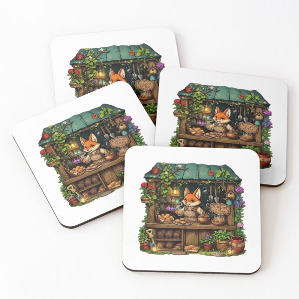 Item preview, Foxglove Tavern | Cozy Woodland Inn | Enchanted Fox Tavern Keeper | Fantasy Cottagecore Pub | Magical Forest Café | Whimsical Sticker designed and sold by MrDev.