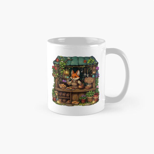 Item preview, Foxglove Tavern | Cozy Woodland Inn | Enchanted Fox Tavern Keeper | Fantasy Cottagecore Pub | Magical Forest Café | Whimsical Sticker designed and sold by MrDev.