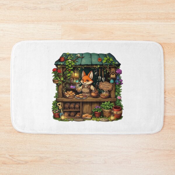 Item preview, Foxglove Tavern | Cozy Woodland Inn | Enchanted Fox Tavern Keeper | Fantasy Cottagecore Pub | Magical Forest Café | Whimsical Sticker designed and sold by MrDev.