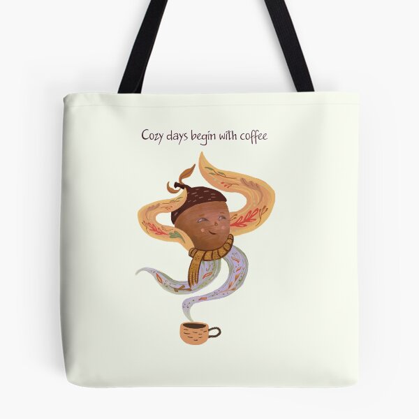 Item preview, Cozy Acorn Coffee Quote designed and sold by FaliushART.
