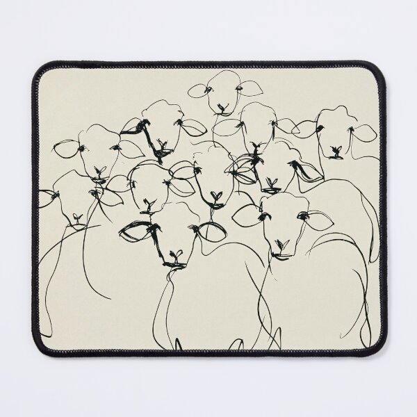 Item preview, Flock of sheep in Simple Lines designed and sold by lautir.