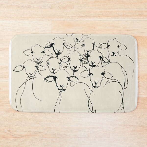 Item preview, Flock of sheep in Simple Lines designed and sold by lautir.