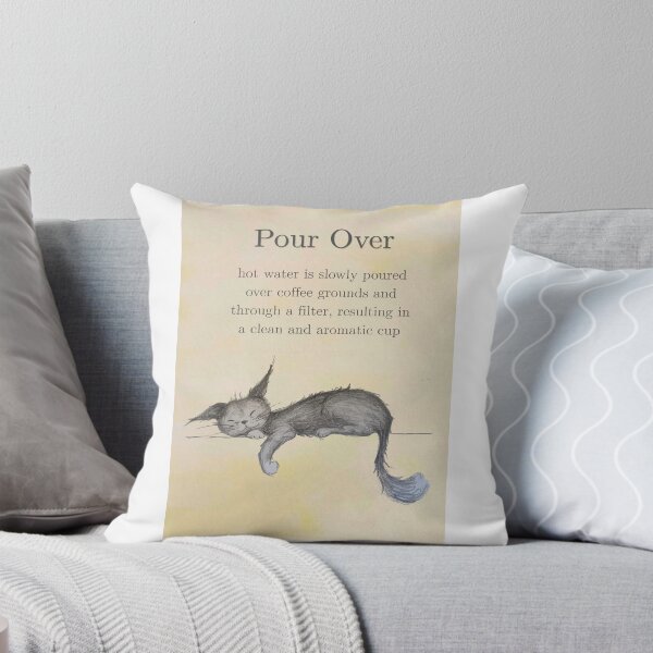 Item preview, Coffee Shop Coffees explained by Cats and Dogs Pour Over Print designed and sold by castawayscot.
