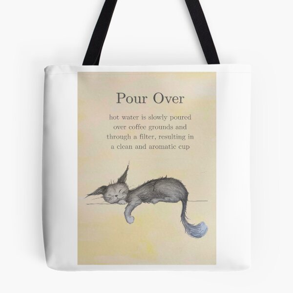 Item preview, Coffee Shop Coffees explained by Cats and Dogs Pour Over Print designed and sold by castawayscot.