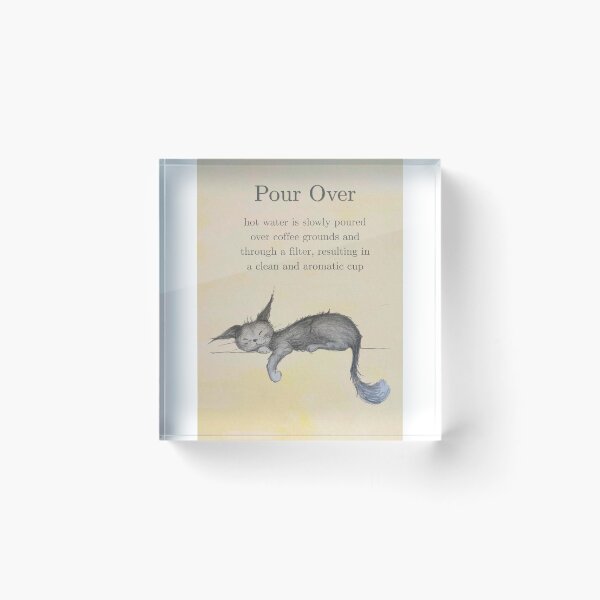 Item preview, Coffee Shop Coffees explained by Cats and Dogs Pour Over Print designed and sold by castawayscot.