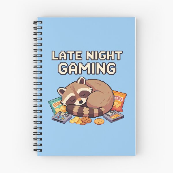 Item preview, Late Night Gaming Raccoon - Cozy Retro Pixel Art designed and sold by PotionPixelArt.