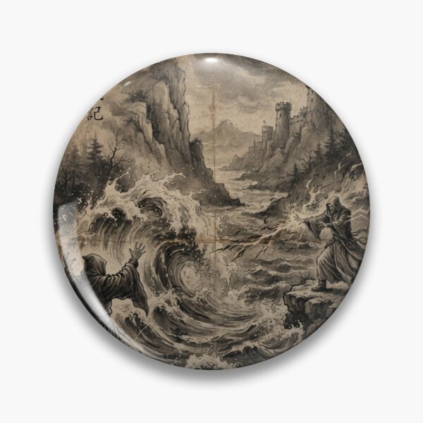 Item preview, Duel of the Primal MMagicages Sumi-e Ink Wash designed and sold by DuckOddity.