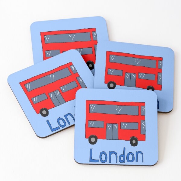 Item preview, Red London Double Decker Bus designed and sold by Vkmillustration.