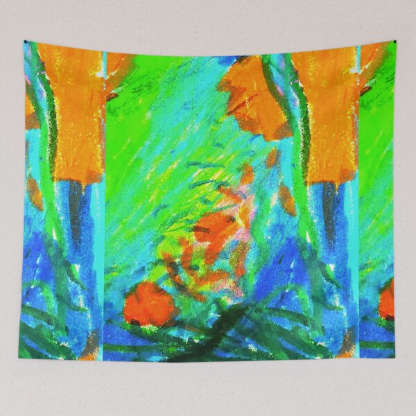 Item preview, Abstract in green and orange designed and sold by Tereza Pilar  Art.