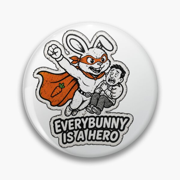 Item preview, EveryBunny Is A Hero – Superhero Bunny Sticker, T-Shirt & Hoodie designed and sold by bunnymode.