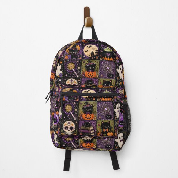 Item preview, Magical Halloween Patchwork - Witch Cats, Potions and Kawaii Haunted House designed and sold by Natalia-Vlad.