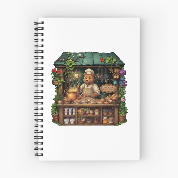 Item preview, The Bear's Hearty Hearth | Cozy Woodland Soup Kitchen | Enchanted Bear Chef | Cottagecore Forest Café | Magical Tavern | Whimsical Sticker designed and sold by MrDev.