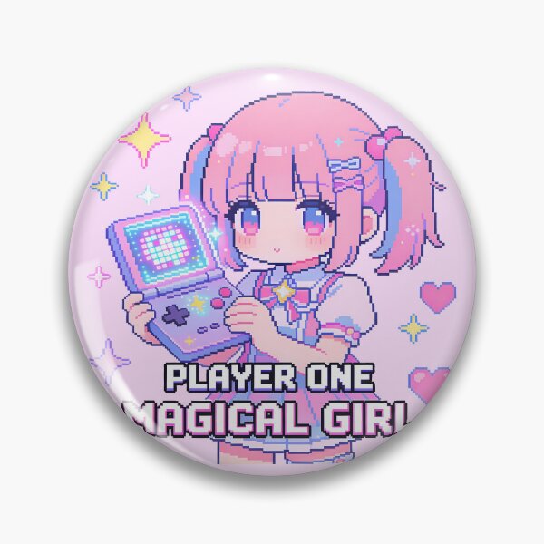 Item preview, Player One Magical Girl Retro Handheld Gaming Pixel Art designed and sold by PotionPixelArt.