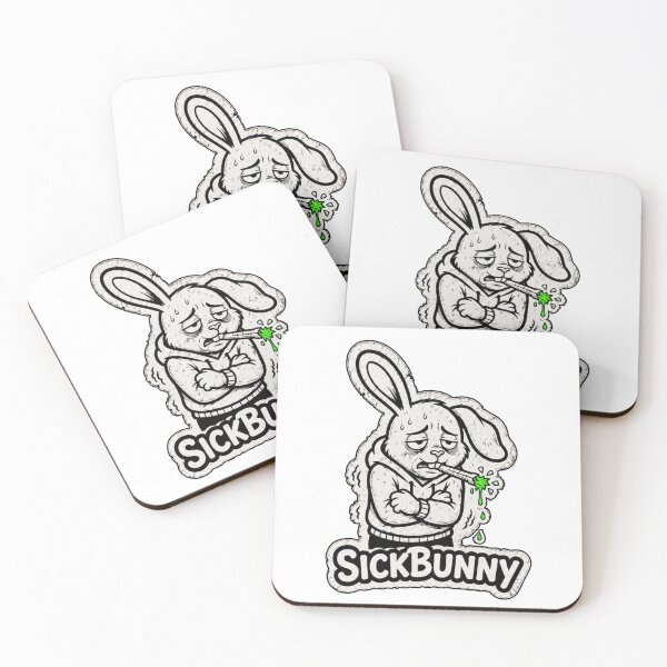 Item preview, SickBunny – Funny Sick Rabbit Sticker, T-Shirt & Hoodie designed and sold by bunnymode.