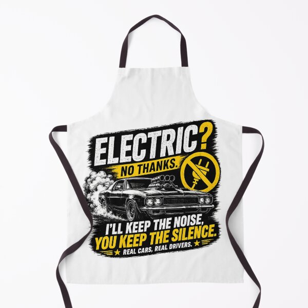 Item preview, ¿Eléctrico? No, gracias | Camiseta de coche deportivo americano designed and sold by LukWer.