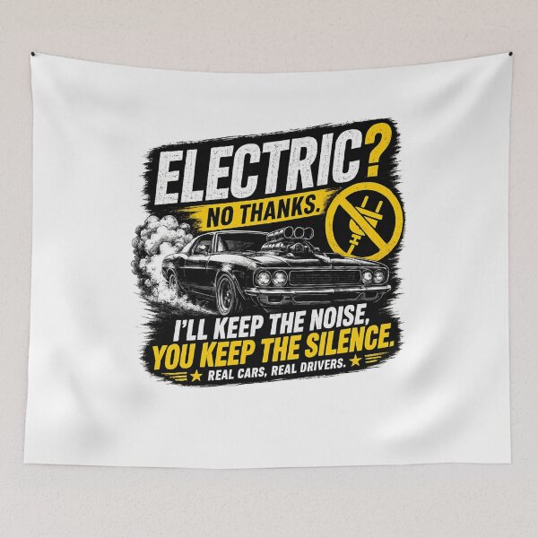 Aperçu de l'œuvre Électrique ? Non merci | T-shirt voiture américaine de muscle car créée et vendue par LukWer.