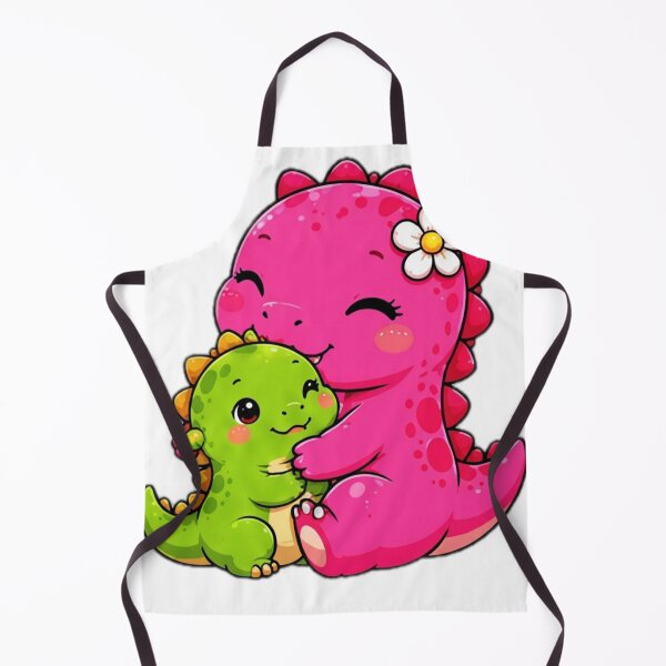 Aperçu de l'œuvre Cute Mommy and Baby Dinosaur Hug créée et vendue par DailyDoodlesBySumbul.