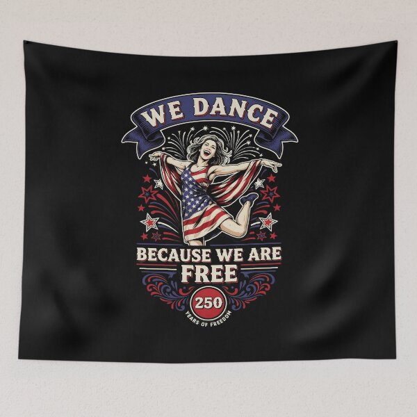 Item preview, We Dance Because We Are Free Patriotic Dance Lover Vintage Style  designed and sold by Redgiant87x.