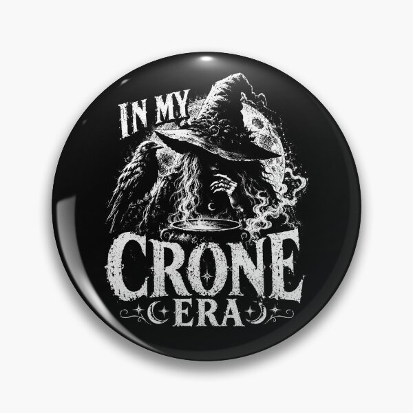 Item preview, In My Crone Era – Gothic Witch Raven Cauldron Spooky Feminine Design designed and sold by PosiMCreations.