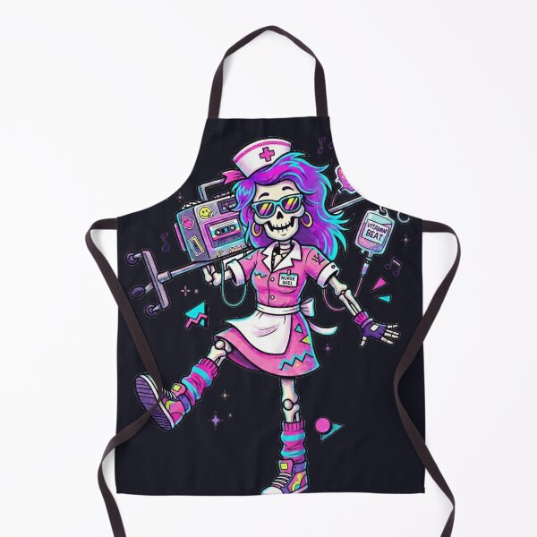 Item preview, Funny 80s Skeleton Nurse Boombox Retro Neon Medical designed and sold by Arobinoz.