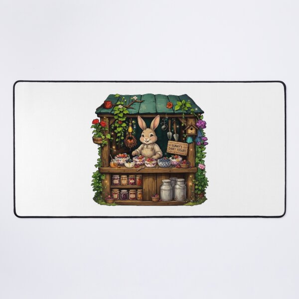 Item preview, Bunny's Dairy Yogurt | Cozy Woodland Dairy Shop | Enchanted Rabbit Café | Cottagecore Farm Stand | Whimsical Forest Market | Magical Sticker designed and sold by MrDev.