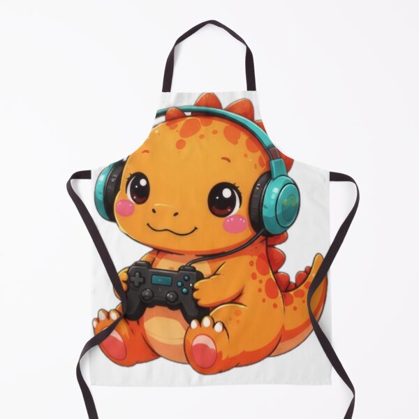 Item preview, Cute Gamer Dinosaur with Headphones designed and sold by DailyDoodlesBySumbul.