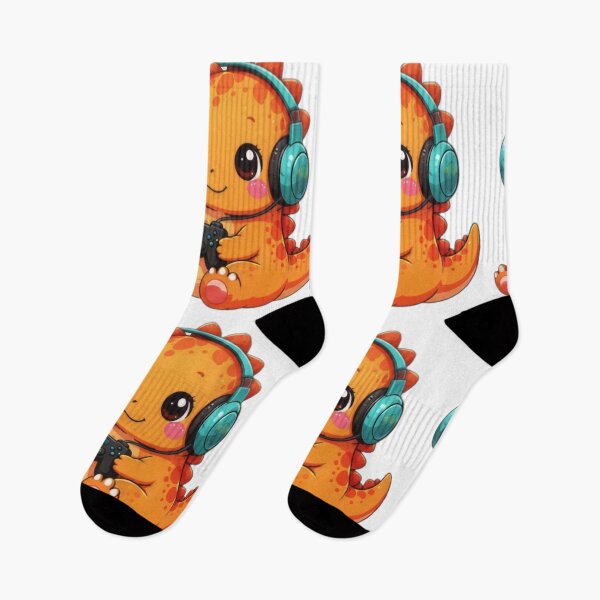 Item preview, Cute Gamer Dinosaur with Headphones designed and sold by DailyDoodlesBySumbul.