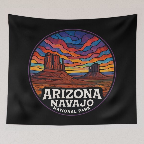 Item preview, Navajo Arizona National Park Colorful Stained Glass Travel designed and sold by TomFrontierArt.