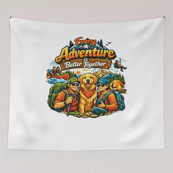 Item preview, Every Adventure Is Better Together Hiking Dog Shirt designed and sold by Sahil Randhawa.