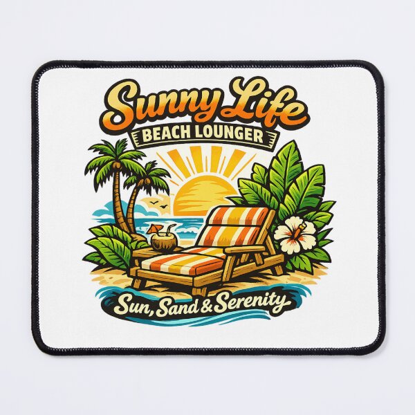 Item preview, Sun, Sand & Serenity Sunny Life beach lounger designed and sold by DPBTees70.