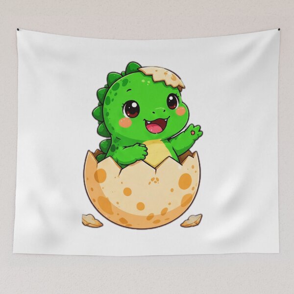 Item preview, Cute Baby Dinosaur Hatching from Egg designed and sold by DailyDoodlesBySumbul.