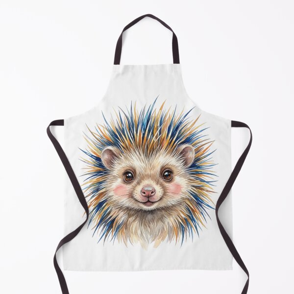 Item preview, Cute Porcupine with Colorful Electric Spikes Watercolor Portrait designed and sold by VibranPalette.