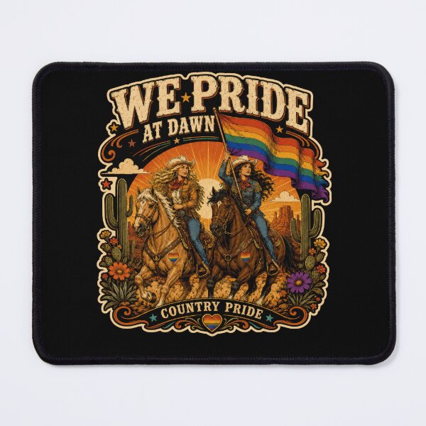 Item preview, We Pride At Dawn – LGBTQ Country Pride Western Cowgirl Rainbow Design designed and sold by PosiMCreations.