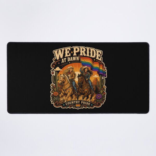 Item preview, We Pride At Dawn – LGBTQ Country Pride Western Cowgirl Rainbow Design designed and sold by PosiMCreations.