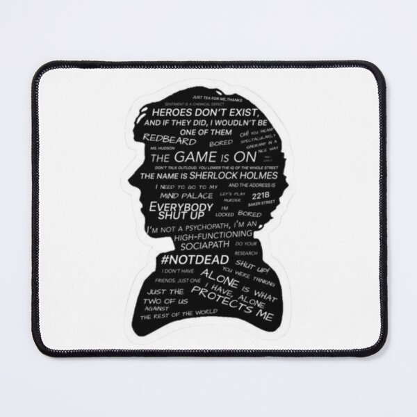 Item preview, Sherlock Holmes Quote Silhouette | BBC Sherlock Inspired Detective Fan Art designed and sold by suh shop.