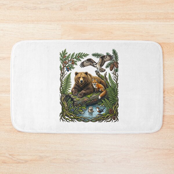 Item preview, Wild Forest  Bear And Fox  Eagle otter designed and sold by TeeARTHY.