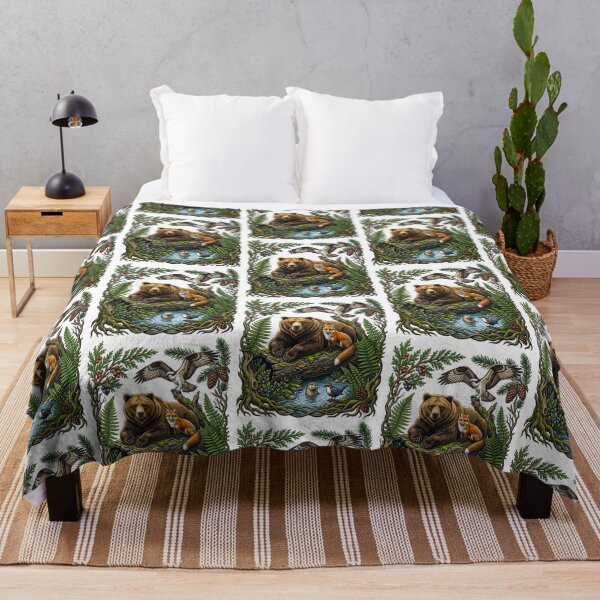 Item preview, Wild Forest Bear And Fox Eagle otter designed and sold by TeeARTHY.