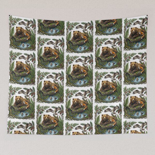 Item preview, Wild Forest  Bear And Fox  Eagle otter designed and sold by TeeARTHY.