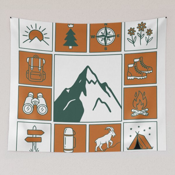 Item preview, Mountain Adventure Hiking & Camping Vintage Graphic designed and sold by Nimznology.